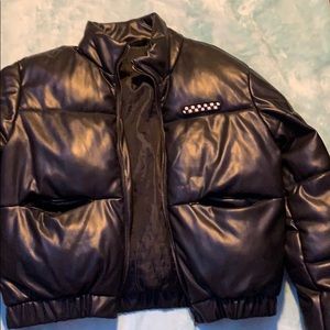 forever 21 PU leather bubble jacket